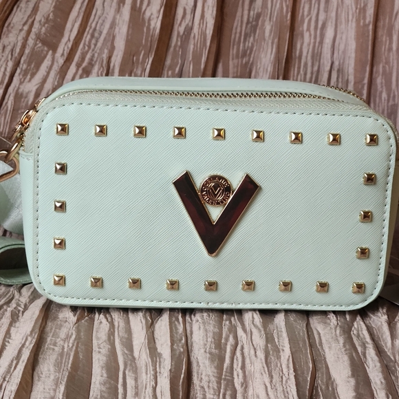Valentino Orlandi Mint green double zip camera bag $159 MSRP NWT 🎉Host Pick🎉 - Picture 2 of 12